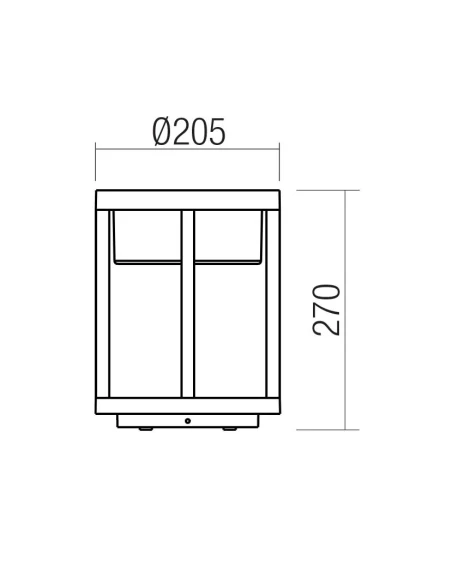 Redo Group - Max Garden Post - Dark Grey