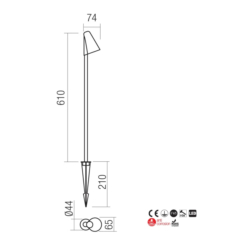 Redo Group - Nivalis Garden Stake with Picket - Corten