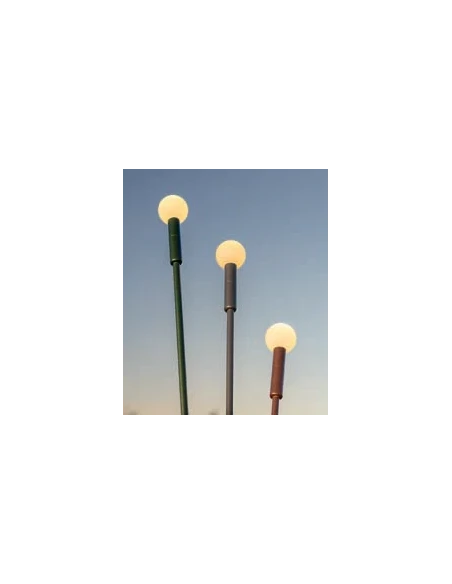 Redo Group - Torch Paletto da Giardino a Sfera con Picchetto - Corten