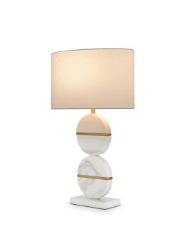 Henriette - Deco Marble Table Lamp - White