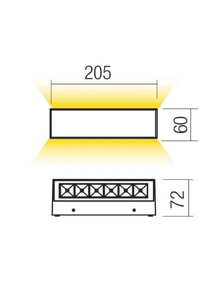 Redo Group - Aroos Lampada da Parete da Esterno a Doppia Emissione - Bianco Opaco
