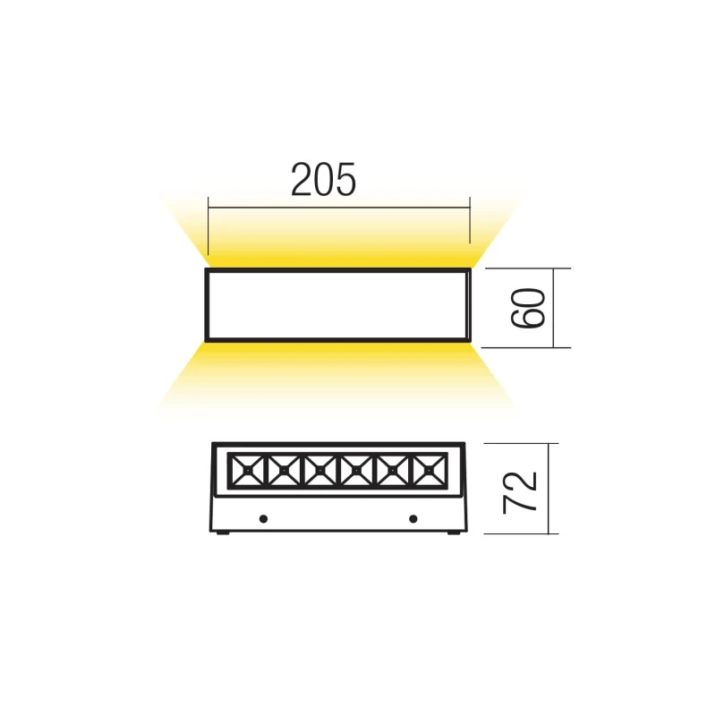 Redo Group - Aroos Double-Emission Outdoor Wall Lamp - Dark Grey