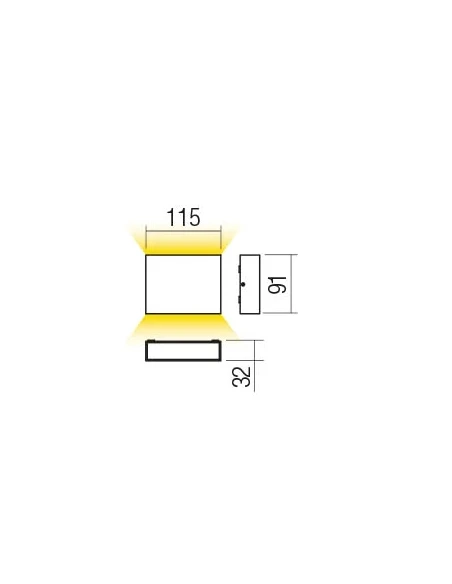 Redo Group - Kamal Outdoor Wall Lamp 11.5 cm - Matt White