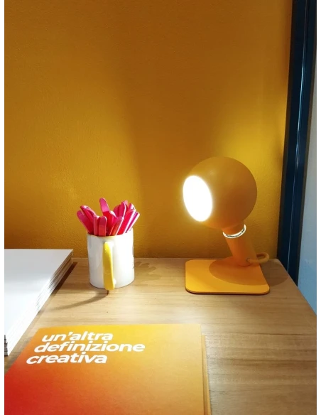 Filotto - Lampada da Tavolo / Comodino Magnetica Iride Camo - Giallo