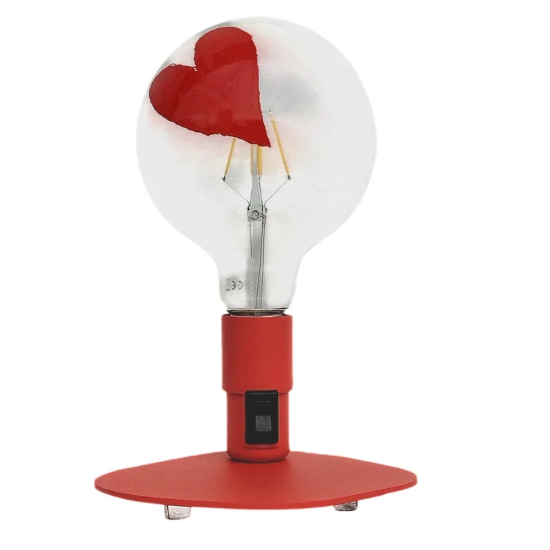 Filotto - Lampada da Tavolo Makia Tattoo Cuore - Rosso