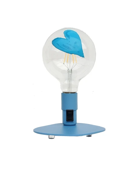 Filotto - Lampada da Tavolo Makia Tattoo Cuore - Blu