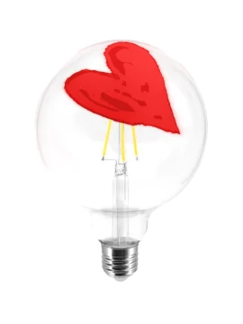 Filotto - Tattoo Lamp Pop Heart Light Bulb - Red