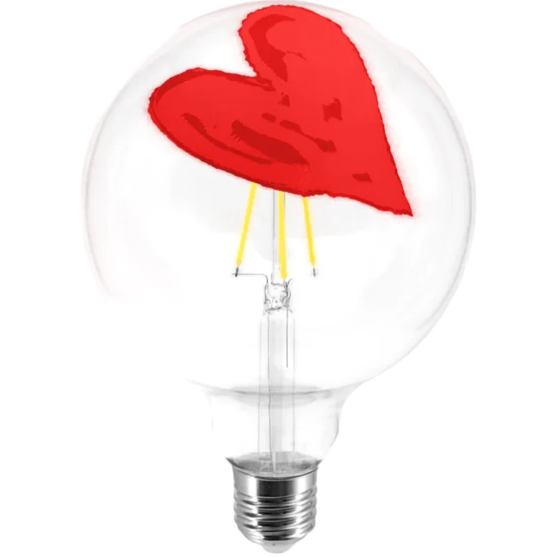 Filotto - Tattoo Lamp Pop Heart Light Bulb - Red