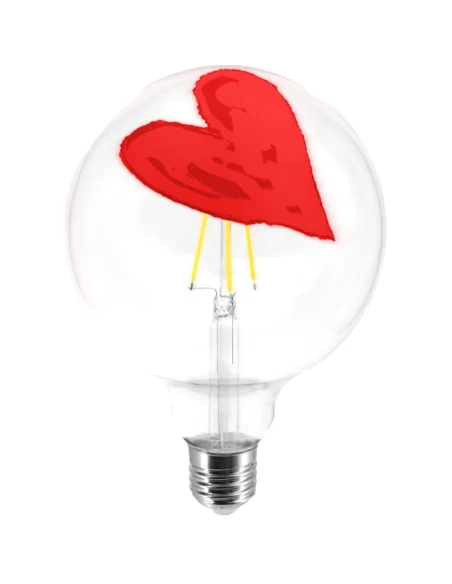 Filotto - Lampadina Tattoo Lamp Pop Heart - Rosso
