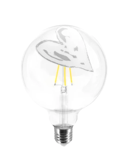 Filotto - Lampadina Tattoo Lamp Pop Heart - Bianco