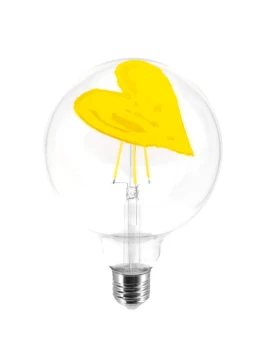 Filotto - Lampadina Tattoo Lamp Pop Heart - Giallo