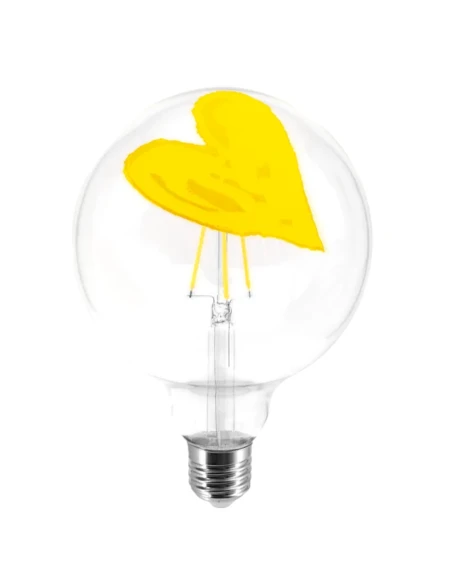 Filotto - Tattoo Lamp Pop Heart Light Bulb - Yellow