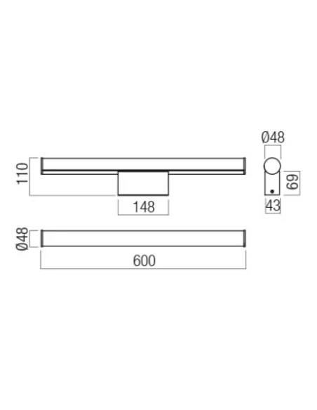 Redo Group - Kali Wall / Mirror Lamp - Matt White