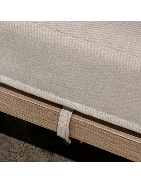 Camacho - Set Salotto da Giardino Curvi con Divano a 3 Posti, 2 Poltrone e Tavolino - Alluminio Effetto Legno | Beige