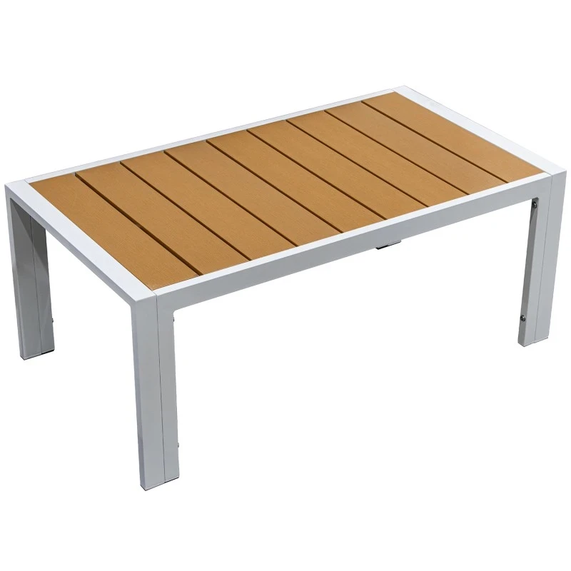 Camacho - Set Salotto da Giardino con Divano a 2 Posti, 2 Poltrone e Tavolino - Alluminio Bianco  | Grigio
