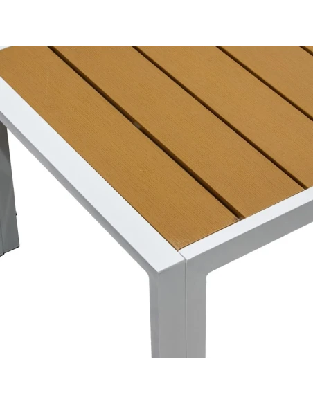 Camacho - Set Salotto da Giardino con Divano a 2 Posti, 2 Poltrone e Tavolino - Alluminio Bianco  | Grigio