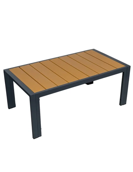 Camacho - Set Salotto da Giardino con Divano a 2 Posti, 2 Poltrone e Tavolino - Alluminio Antracite | Beige