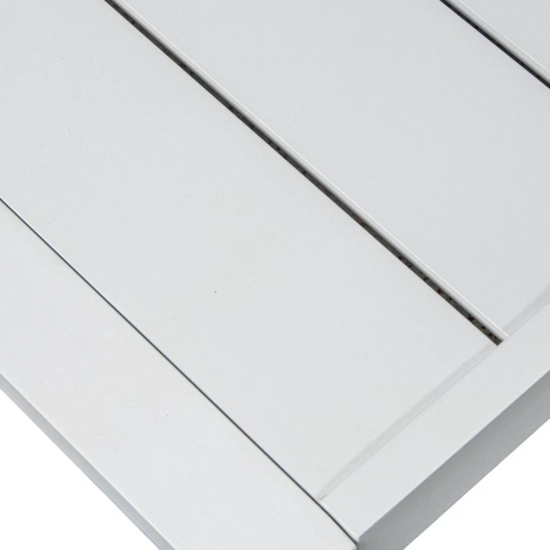 Camacho - Set Salotto da Giardino con Divano a 3 Posti, 2 Poltrone e Tavolino - Alluminio Bianco | Grigio
