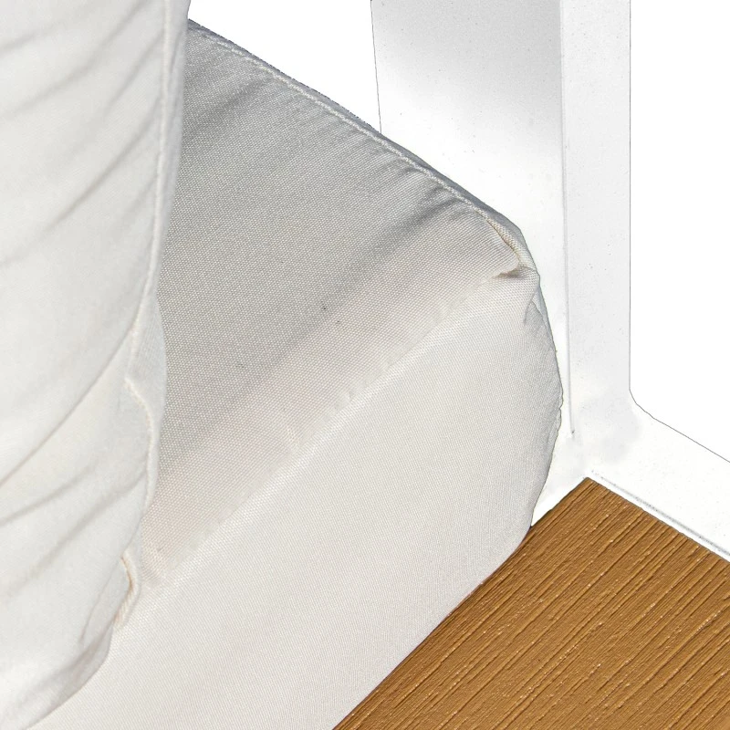 Camacho - Set Salotto da Giardino con Divano Angolare e Tavolino - Alluminio Bianco