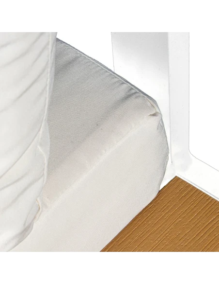 Camacho - Garden Lounge Set with Corner Sofa and Coffee Table - White Aluminum