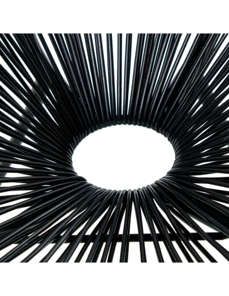 Camacho - Outdoor Chair in Steel and Wicker - Black