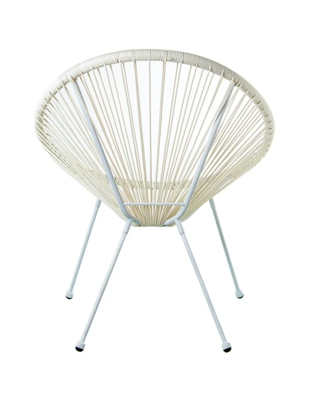 Camacho - Outdoor Chair in Steel and Wicker - White