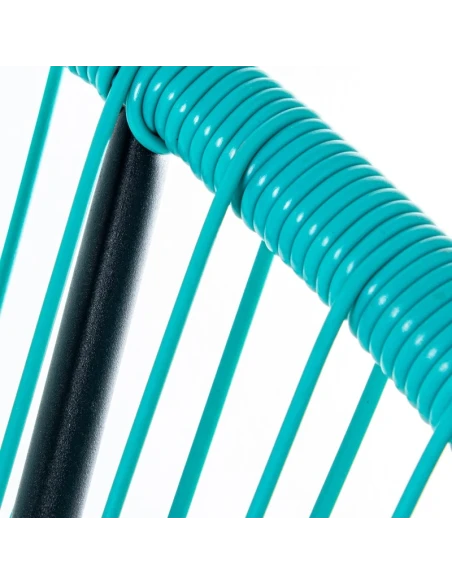 Camacho - Poltrona da Esterno in Acciaio e Vimini - Blu