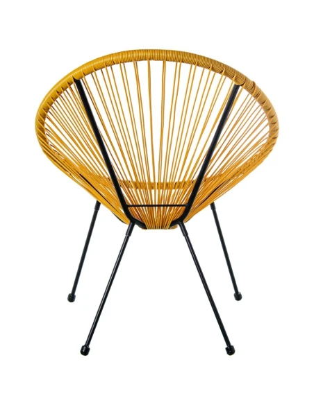 Camacho - Outdoor Steel and Wicker Armchair - Mustard