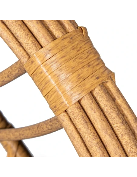 Camacho - Poltroncina Sospesa Goccia - Acciaio Nero e Rattan