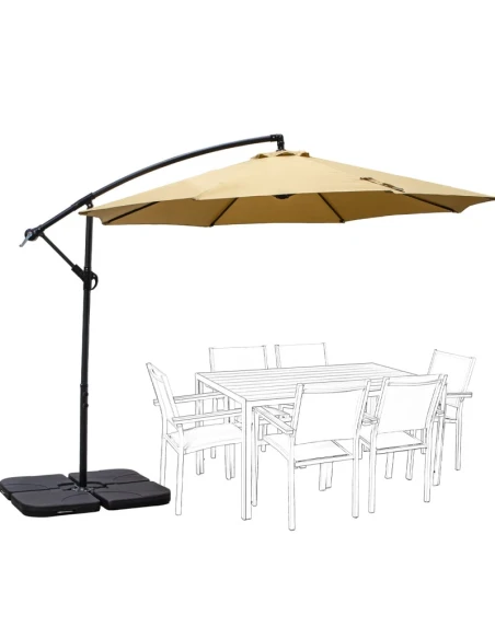 Camacho - Outdoor Umbrella in Steel and Polyester - Ø 270 cm