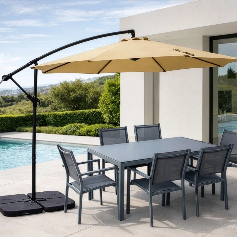 Camacho - Outdoor Umbrella in Steel and Polyester - Ø 270 cm