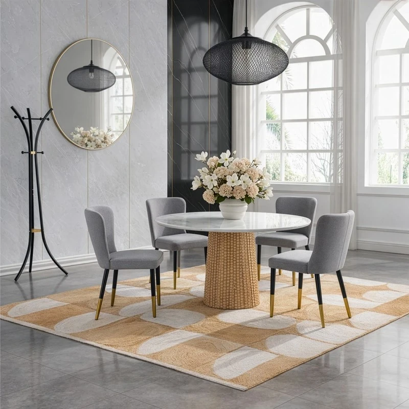 Camacho - Semicircle Outdoor Rug - Jute / White