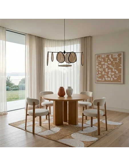 Camacho - Semicircle Outdoor Rug - Jute / White