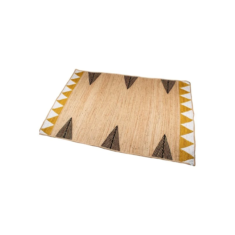 Camacho - Tappeto da Esterno Triangoli - Iuta / Bianco
