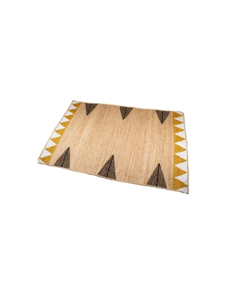 Camacho - Triangle Outdoor Rug - Jute / White