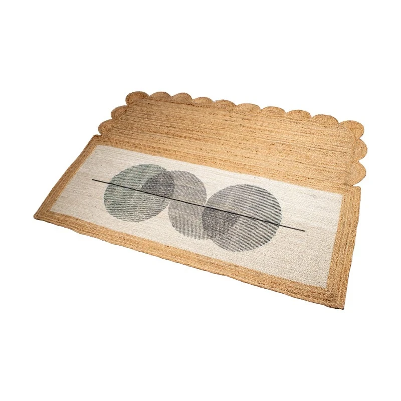 Camacho - Circles Outdoor Rug - Jute / White / Black