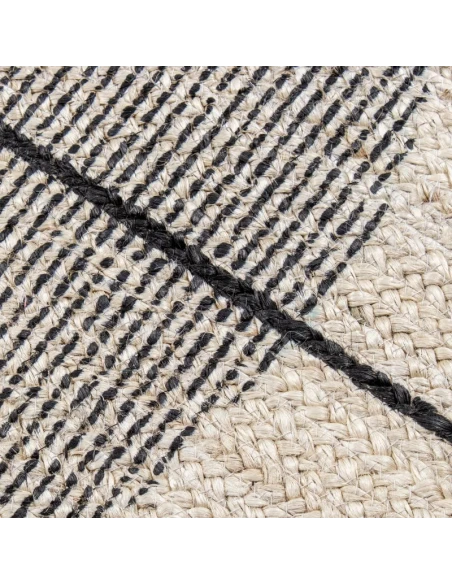 Camacho - Circles Outdoor Rug - Jute / White / Black