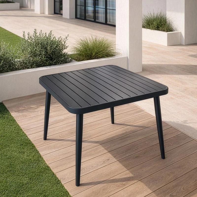 Camacho - Outdoor Table 90x90 cm - Black