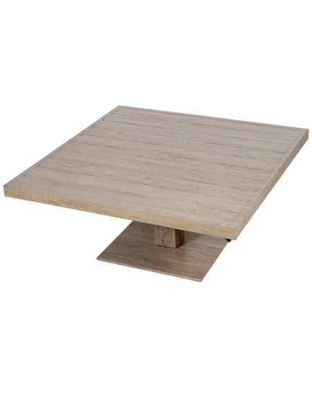 Camacho - Height-Adjustable Outdoor Table - Wood-Effect Aluminum