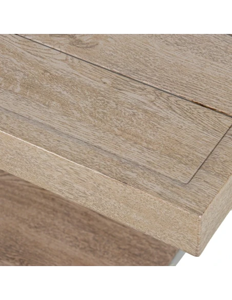 Camacho - Height-Adjustable Outdoor Table - Wood-Effect Aluminum