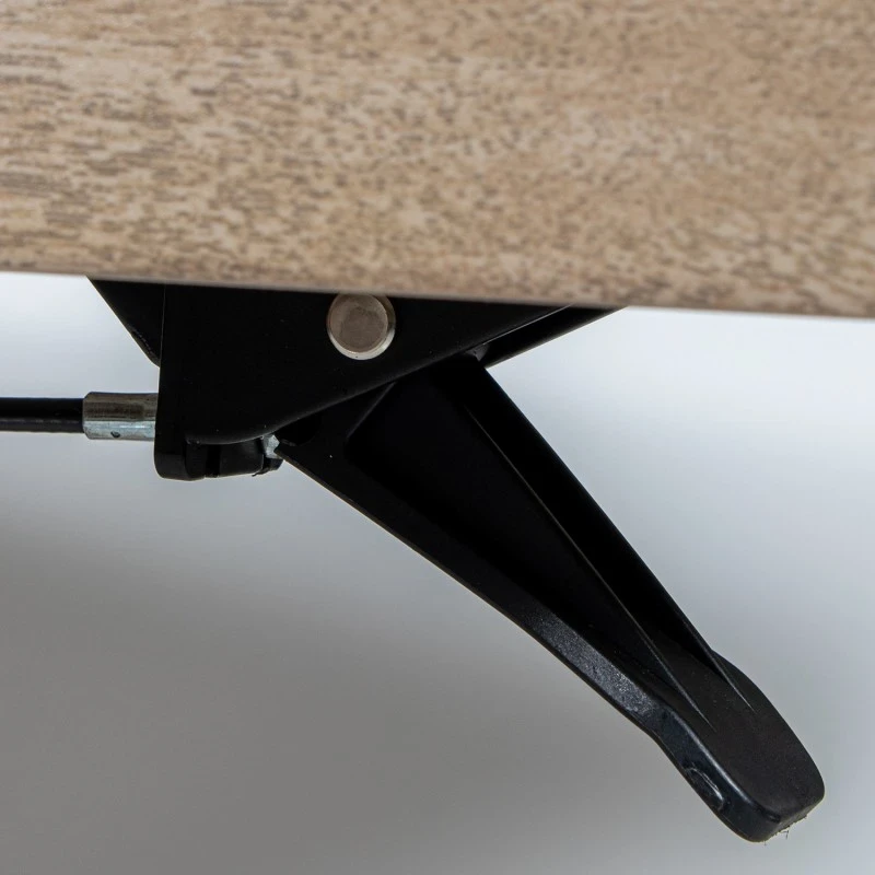 Camacho - Height-Adjustable Outdoor Table - Wood-Effect Aluminum