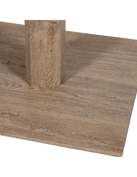 Camacho - Tavolo da Esterno Regolabile in Altezza - Alluminio Effetto Legno