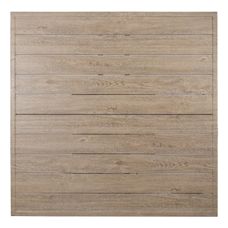 Camacho - Tavolo da Esterno Regolabile in Altezza - Alluminio Effetto Legno