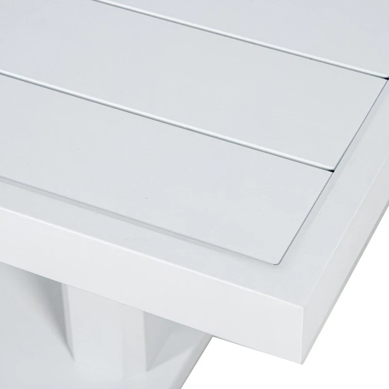 Camacho - Tavolo da Esterno Regolabile in Altezza - Alluminio Bianco