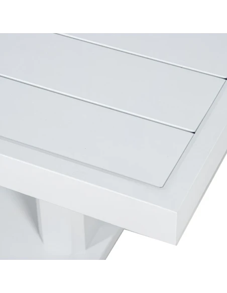 Camacho - Height-Adjustable Outdoor Table - White Aluminum