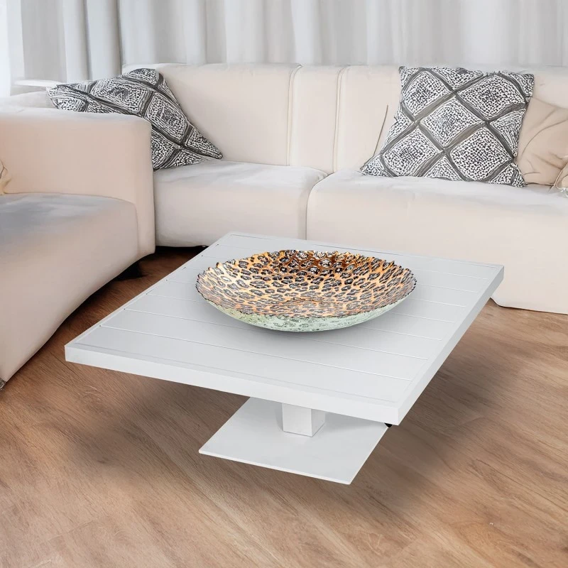 Camacho - Height-Adjustable Outdoor Table - White Aluminum