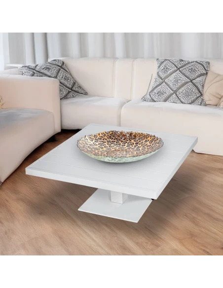 Camacho - Height-Adjustable Outdoor Table - White Aluminum