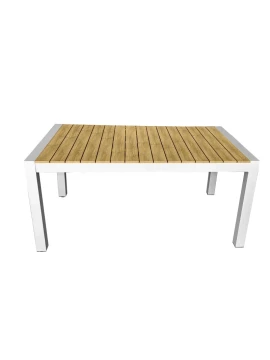 Camacho - Tavolo da Esterno Allungabile - Alluminio Bianco / Polywood