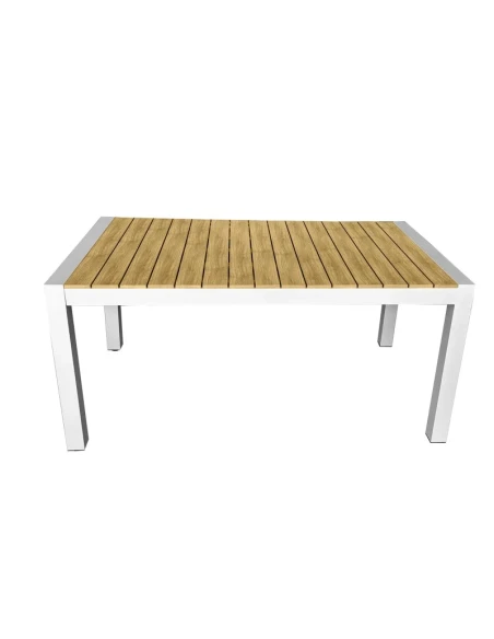 Camacho - Tavolo da Esterno Allungabile - Alluminio Bianco / Polywood