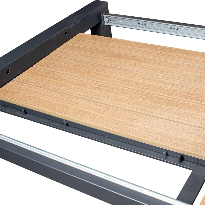 Camacho - Extendable Outdoor Table - Anthracite Aluminum / Polywood
